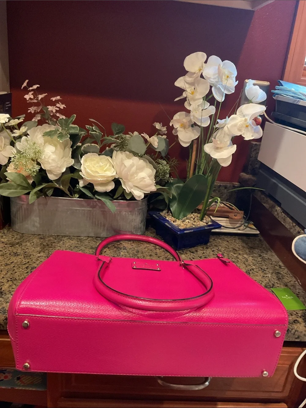 kate spade Hot Pink Leather Satchel Tote